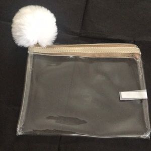 Macy’s clear puff makeup bag
